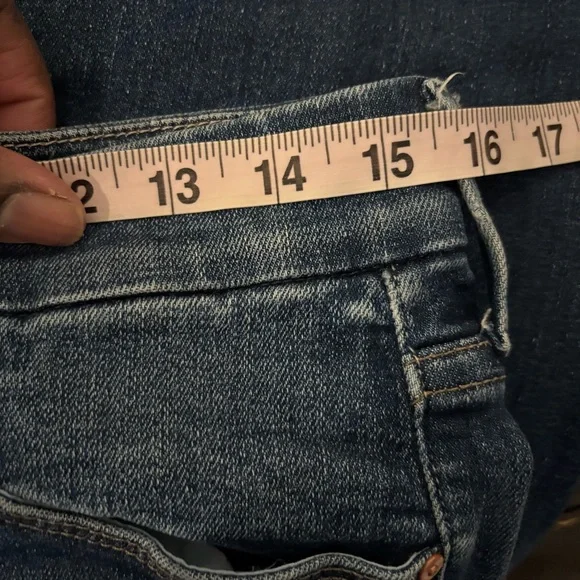 MOTHER The Looker Two Step Ankle Fray Jeans Skunk at the Tea Party sz 30 HEMMED - Picture 15 of 16